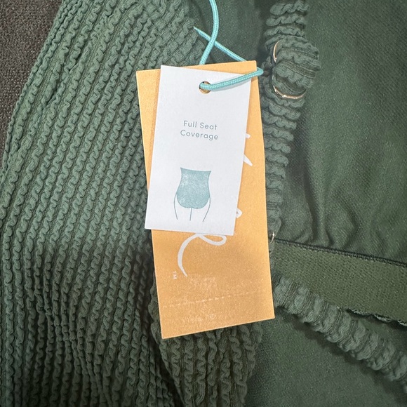 Green Ribbed One-Piece Swimsuit - Picture 5 of 6